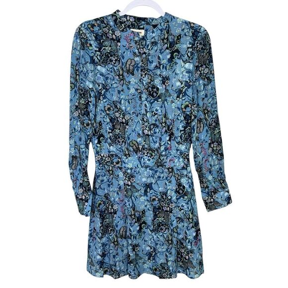 NEW Zadig & Voltaire Refla Dress Bohemian Patch Blue Size Medium - Picture 5 of 13